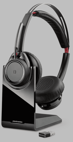Plantronics B825-M Voyager Focus UC Duo Bluetooth Headset with Active Noise Cancelling for Microsoft Lync