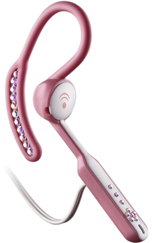 Plantronics MIX M60 Bling Pink White Headset /w Crystal Gems