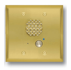 Polished Brass Double Gang Entry Phone with LED and Enhanced Weather Protection