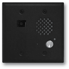 Satin Black Double Gang Entry Phone with Color Video Camera