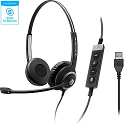 Sennheiser Circle Series Duo USB Headset with Noise Cancelling Mic and In-Line Call Control for Skype for Business