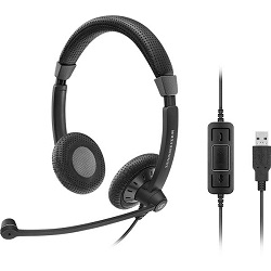 Sennheiser Culture Plus Series Duo Headset with Noise Cancelling Mic and In-Line Call Control for Skype for Business