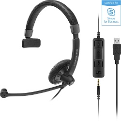 Sennheiser SC 45 USB and 3.5 mm Mono Wideband Headset for Skype for Business