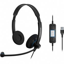 Sennheiser SC Culture Series Duo USB Headset with Noise Cancelling Mic and In-Line Call Control