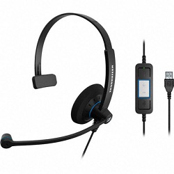 Sennheiser SC Culture Series Mono USB Headset with Noise Cancelling Mic and In-Line Call Control