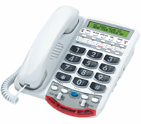 The Ameriphone VCO Phone corded big button phone