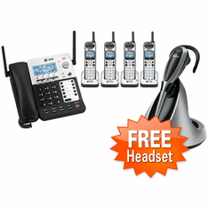 The AT&T SB67138 + (3)SB67108 + (1)TL7600 four-line corded base and cordless system