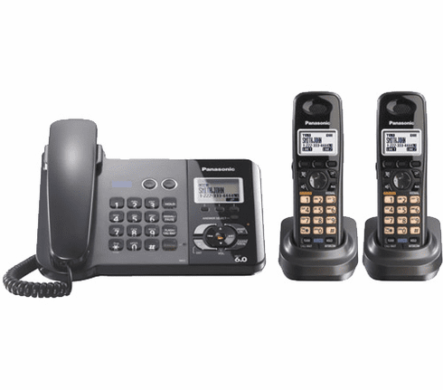 The Panasonic KX-TG9392T is a 2-line expandable DECT 6.0 corded / cordless phone system