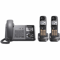 The Panasonic KX-TG9392T is a 2-line expandable DECT 6.0 corded / cordless phone system