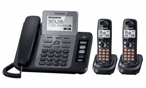 The Panasonic KX-TG9472B is a 2-line expandable DECT 6.0 corded phone