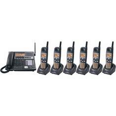 The Panasonic KXTG4500B + (5) TGA450B is a fully loaded, 4-line, cordless phone system