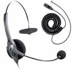 VXI Passport 10P Monaural Noise-Canceling Headset with QD1026P Headset Cable