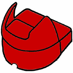 Walker 50434.01 Handset Hanger Milled for Elevator Red