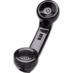 Walker W6-500M-00 (50069-001) Amplified Handset Modular Round Mic Black