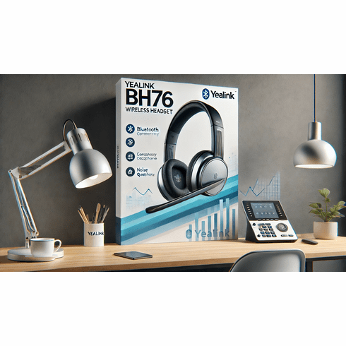 Yealink BH76 Plus Casque Bluetooth Professionnel - ANC 35dB, Micro Rétractable, Certification Teams