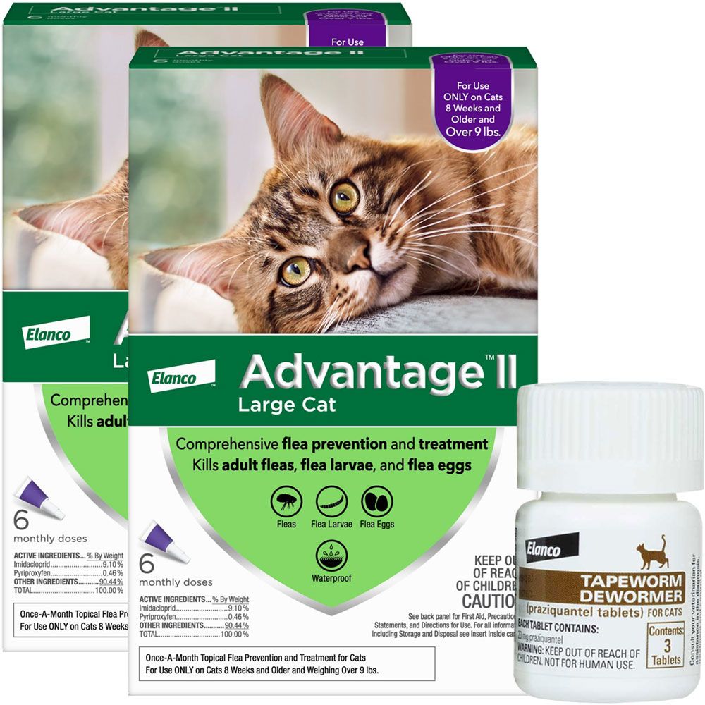 12 MONTH Advantage II Flea Control for Large Cats (over 9 lbs