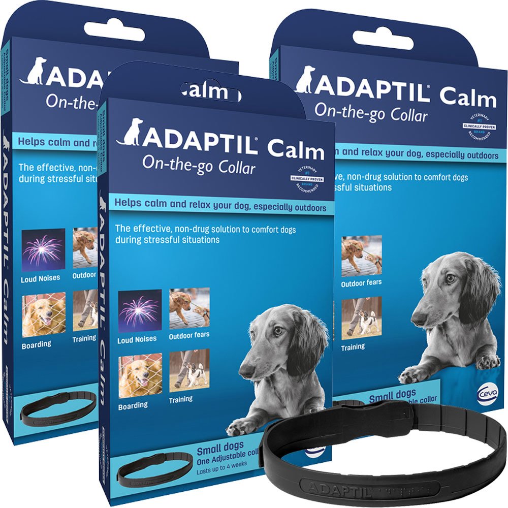 3PACK ADAPTIL (DAP) Collar Dog Appeasing Pheromone Small & Medium Healthypets
