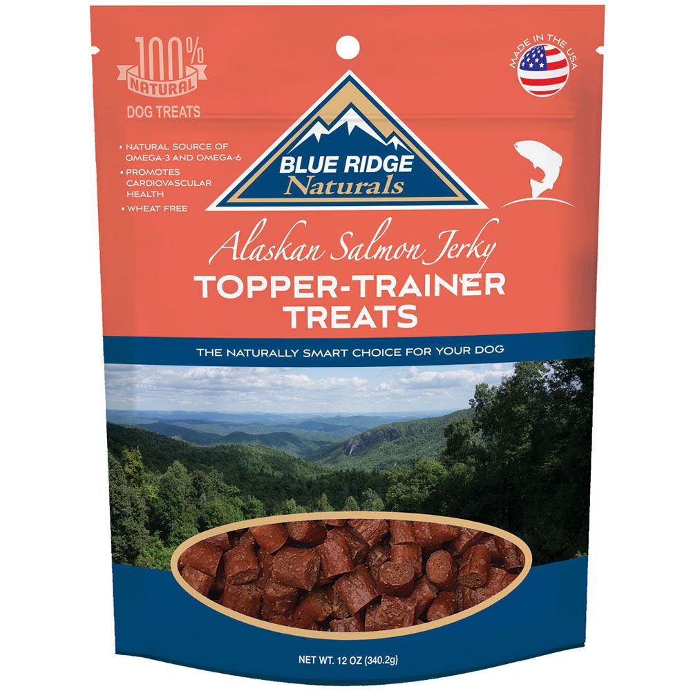 Blue Ridge Naturals Alaskan Salmon Jerky Topper Trainer Dog Treats (12