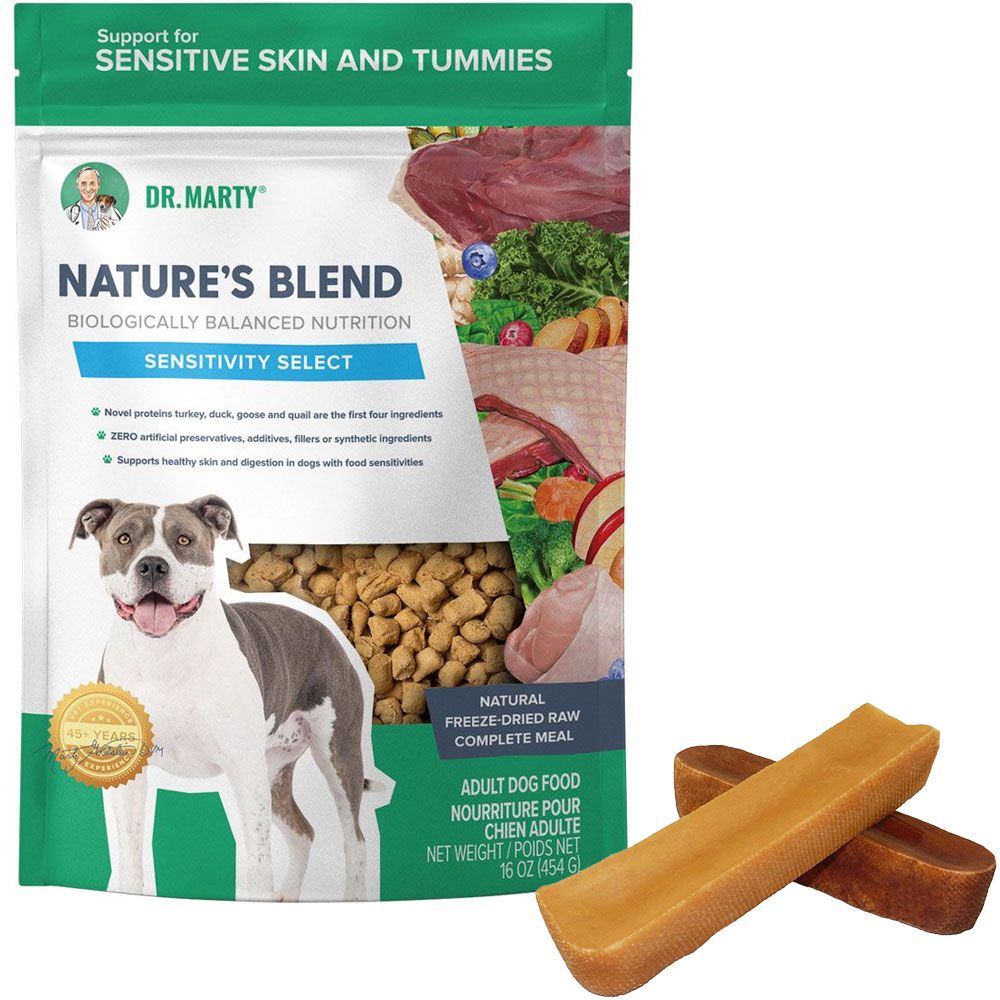 Dr. Marty Nature's Blend Freeze Dried Raw Dog Food for Sensitive