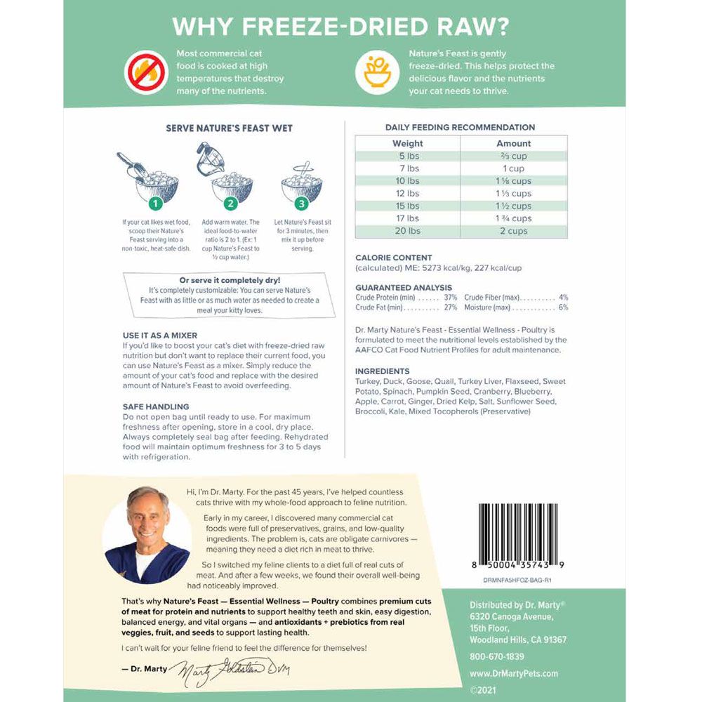 Dr. Marty Nature's Feast Essential Wellness Poultry Cat Food, 5.5oz