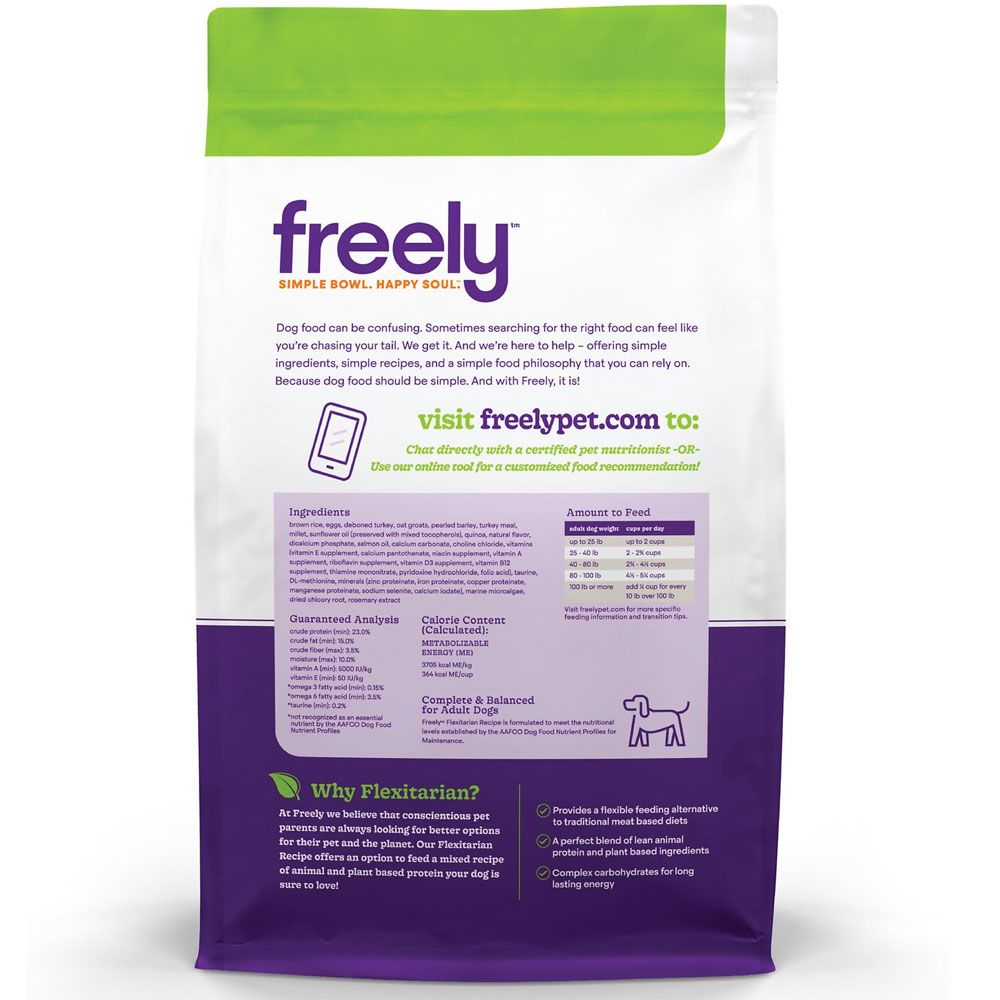 Freely Flexitarian Recipe Whole Grain Dry Dog Food, (4 lb) On Sale