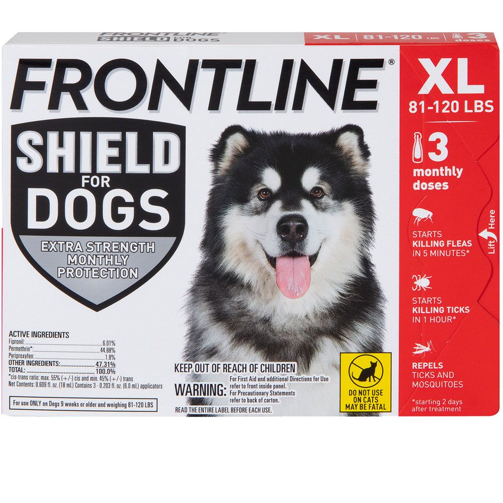 Frontline Shield Flea & Tick Treatment for Extra Large Dogs, 81 120