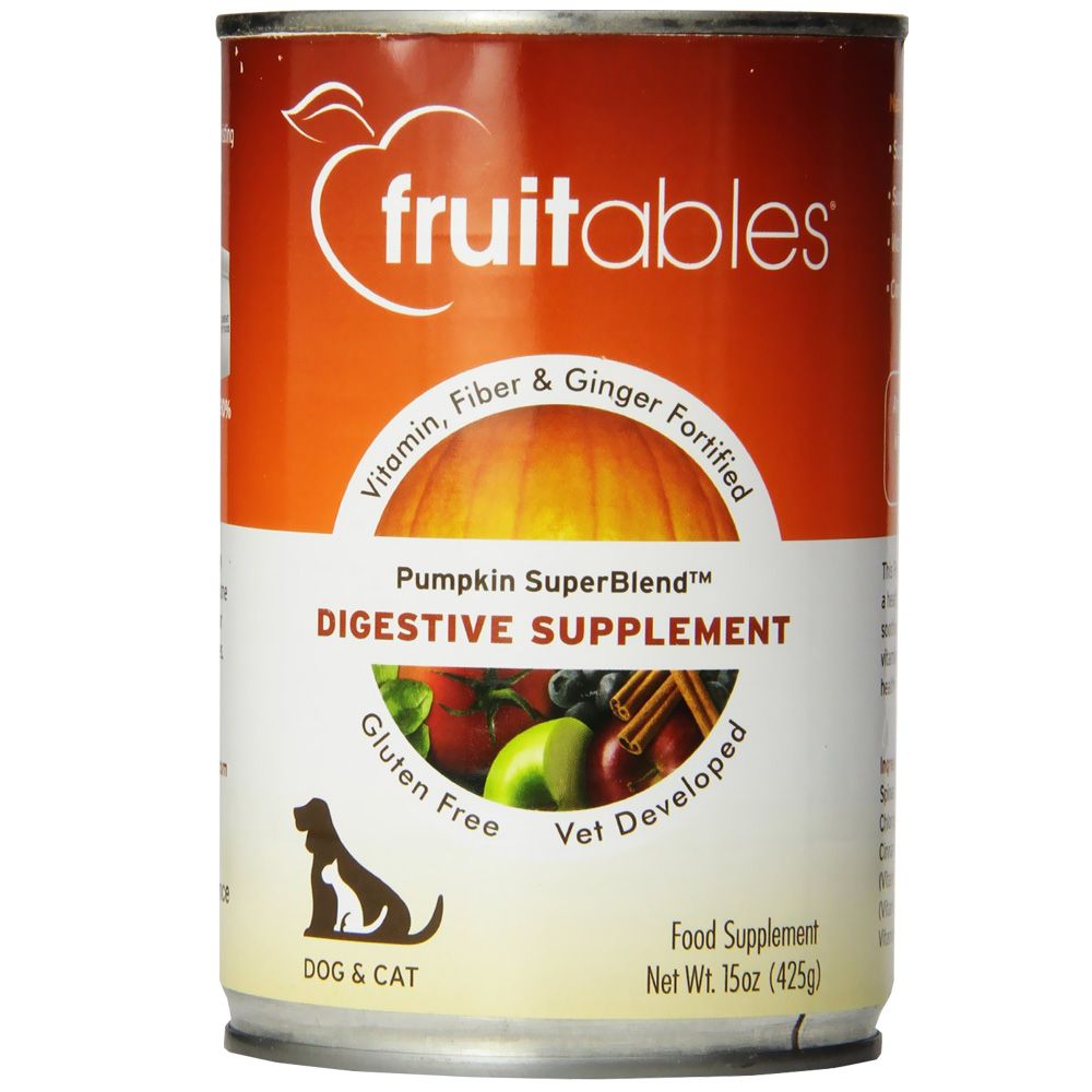 Fruitables Pumpkin Superblend Digestive Supplement Dogs & Cats Can Food