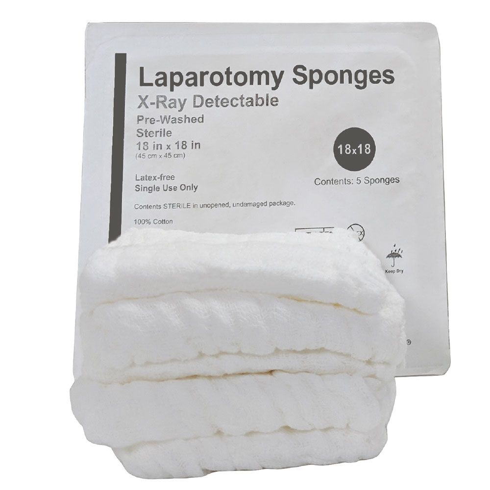 Laparotomy Sponge XRay Detectable Sterile (18"x18") Healthypets