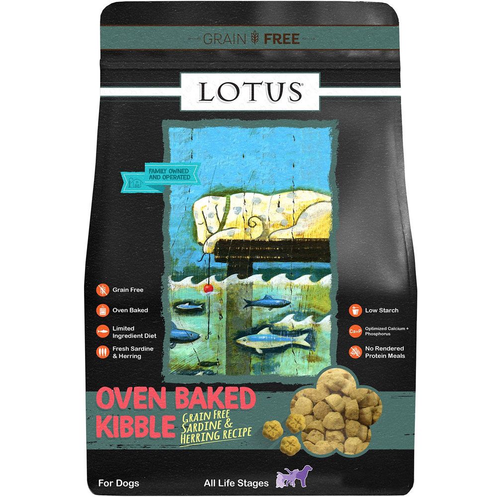 Lotus OvenBaked GrainFree Sardine & Herring Recipe Dry Dog Food, 10