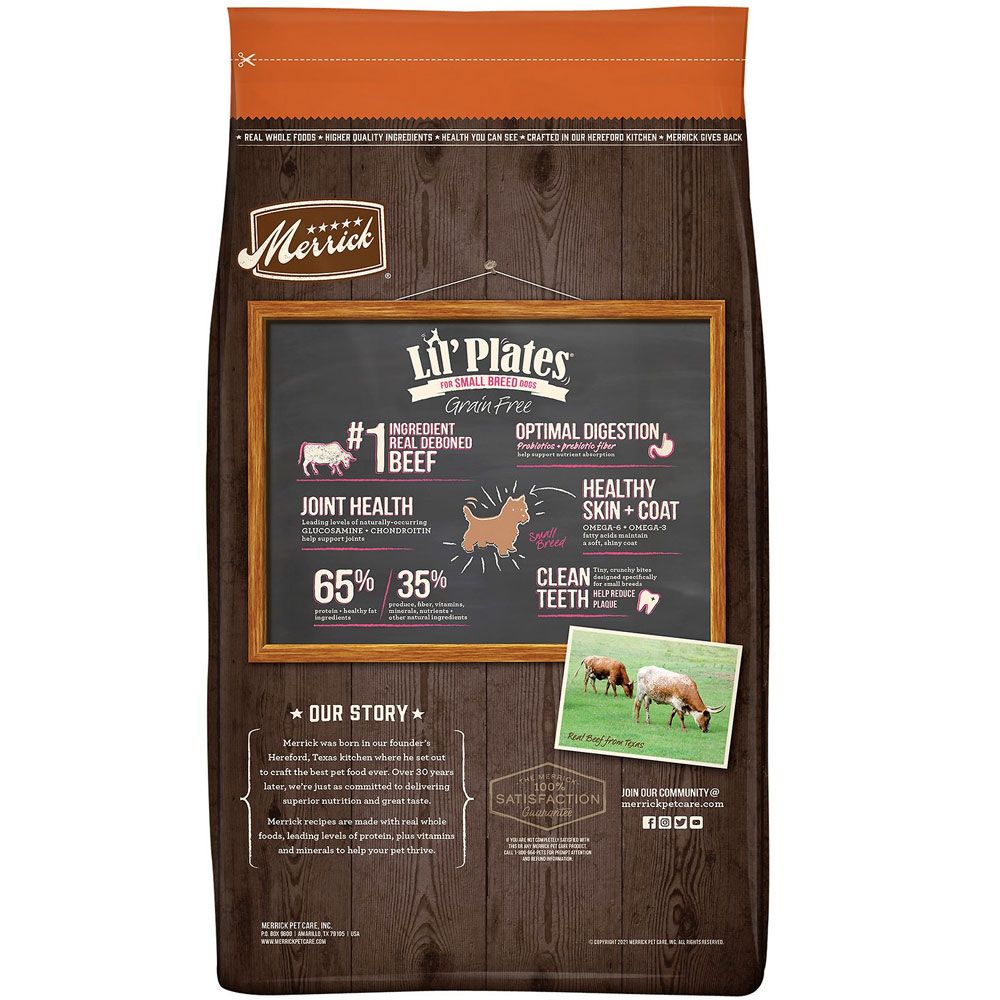 Merrick Lil' Plates GrainFree Real Beef & Sweet Potato Dry Dog Food, 4