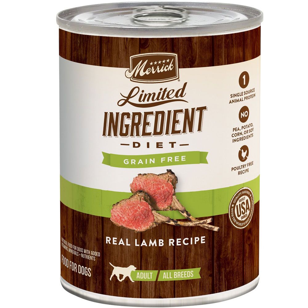 Merrick Limited Ingredient Diet GrainFree Lamb Recipe Canned Dog Food