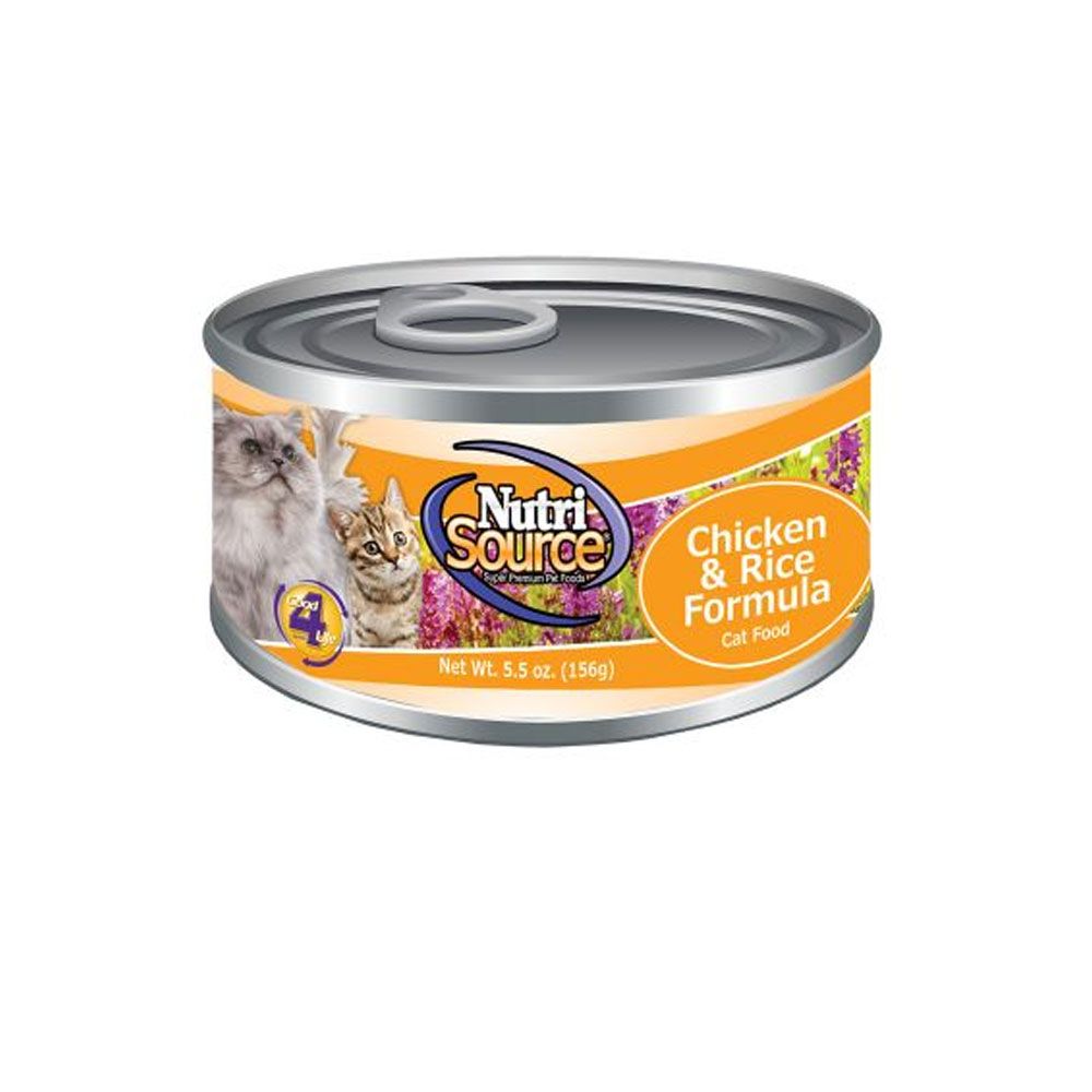 NutriSource Cat & Kitten Chicken & Rice Canned Cat Food, 5oz, case of 12 On Sale HealthyPets