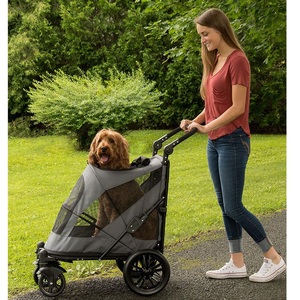 Pet Gear Excursion NoZip Pet Stroller Dark Platinum Healthypets