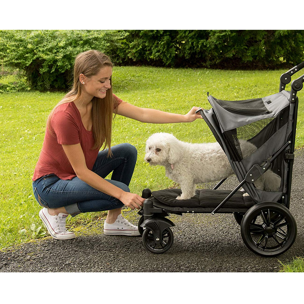 Pet Gear Excursion NoZip Pet Stroller Dark Platinum Healthypets