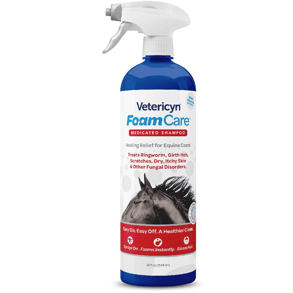 Vetericyn® FoamCare™ Medicated Shampoo for Horses (32 fl oz) Healthypets