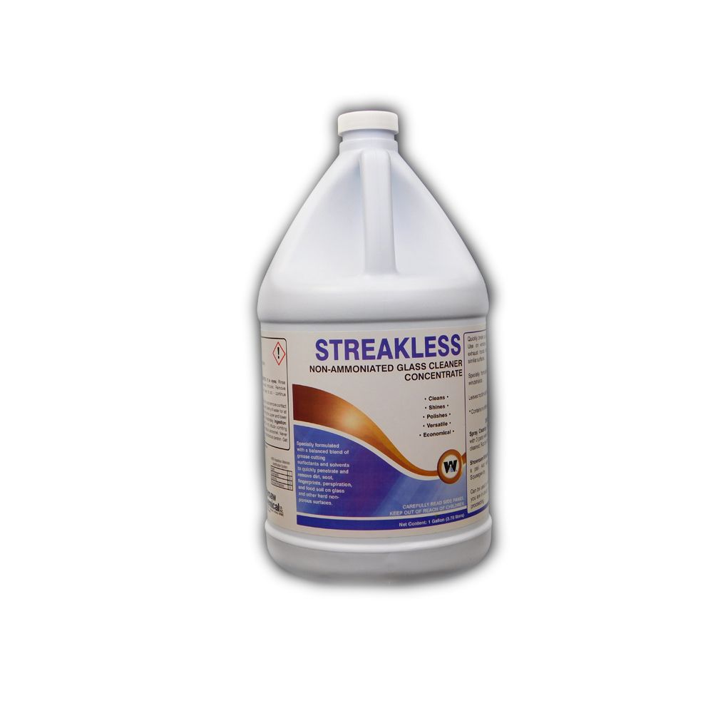 Streakless Concentrated Glass/Hard Surface Cleaner-Green, 4 Case