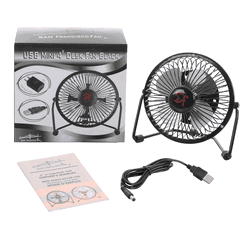 4 Inch Desk Fan, Black