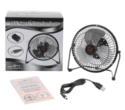 6 inch Table Fan, Black