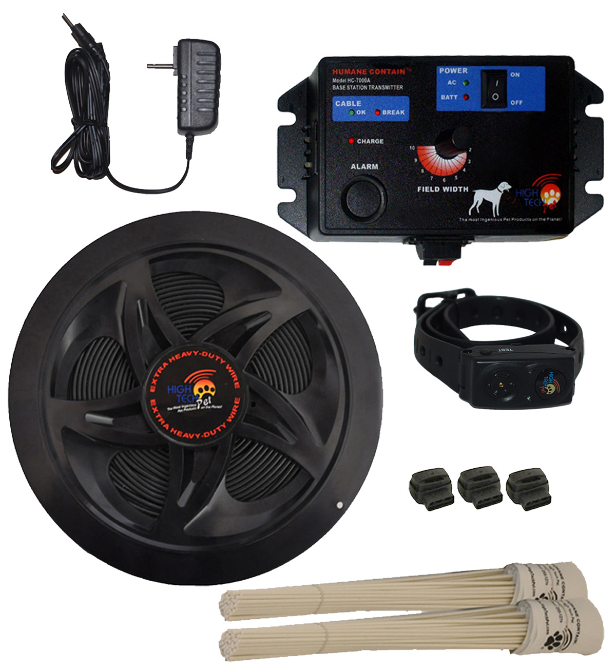 Model HC6000 STANDARD ELECTRONIC DOG FENCE With Water Resistant Collar