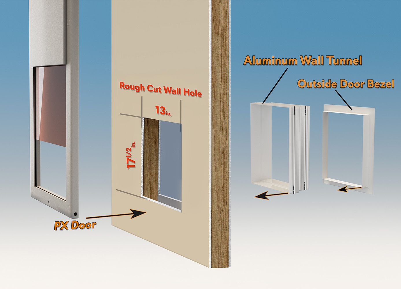 Power Pet Aluminum Wall Tunnel Size Large (for Model PX2 and PX2WiFi