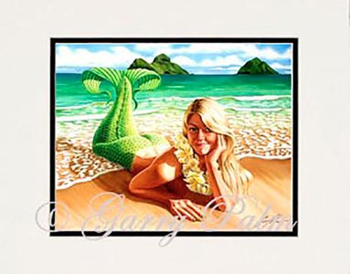 "Lanikai Mermaid"<br>11" x 14" matted