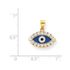 10k Gold CZ & Enamel Eye Pendant