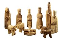 12 Piece  Hand carved Olive Wood Nativity set from Bethlehem NOW ON SALE $29.95