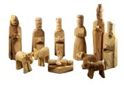 12 Piece  Hand carved Olive Wood Nativity set from Bethlehem NOW ON SALE $29.95