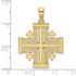 14K Cut-Out Jerusalem Cross Charm Pendant