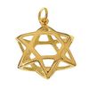 14K Gold 3 Dimensional Star of David pendant - oval shaped 14K Gold 3 Dimensional Star of David pendant - oval shaped