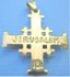 14K Gold Jerusalem Cross 3 tone Gold: yellow, pink and white 20MM