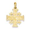 14k Gold Jerusalem cross pendant 1 1/4"