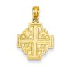 14K Gold Jerusalem cross pendant 3/4" 