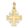 14K Gold Jerusalem Cross pendant 23 X 24 mm 